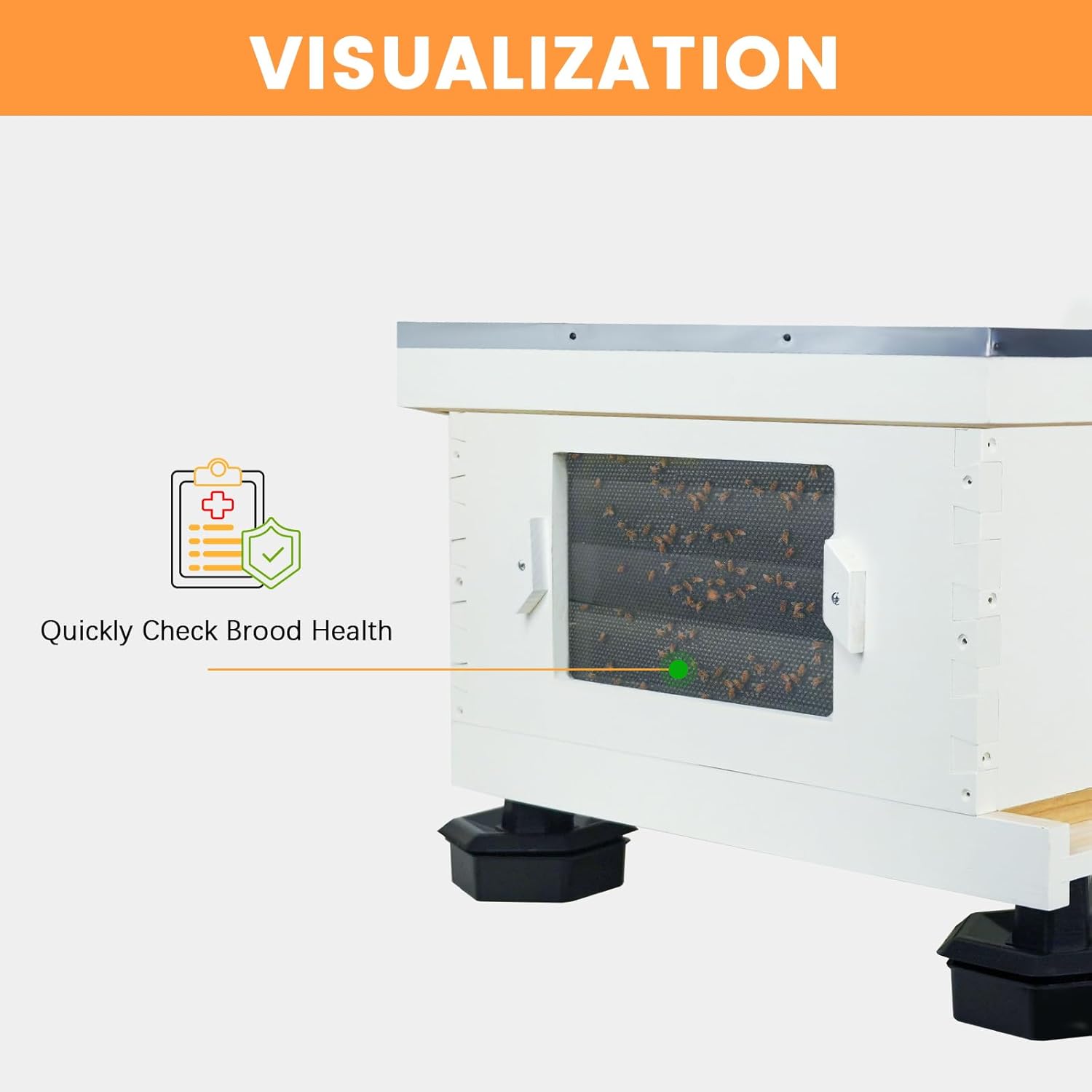 Newest 10 Frame Beehive Starter Kit Hand Painted Includes Beekeeping Supplies Tools and Sting Proof Bee Suit