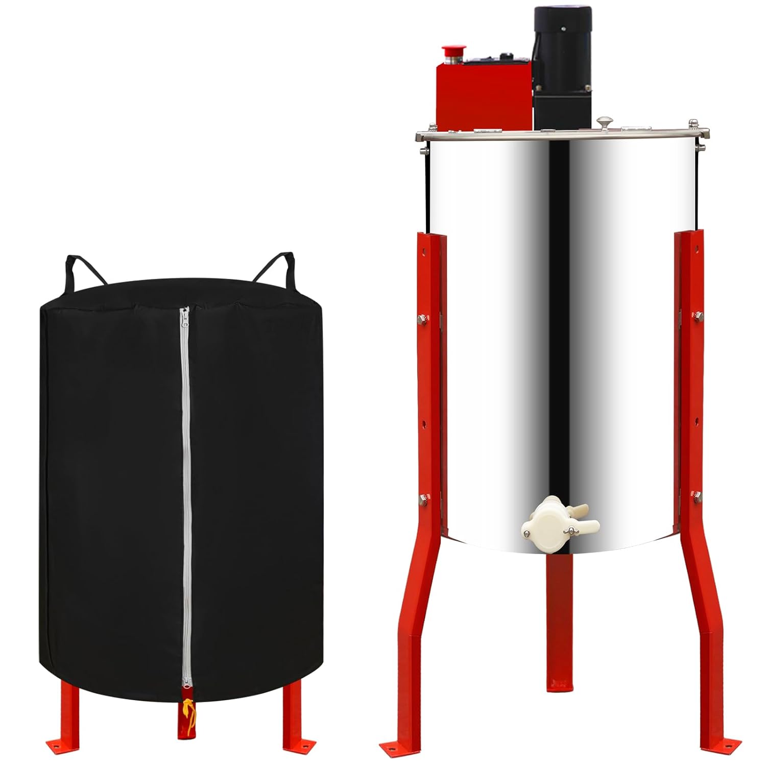 New Liked 2/4 Frames Honey Extractor Electric with Protective Cover, 2nd Gen Intelligent Control Device Designed for Beekeepers
