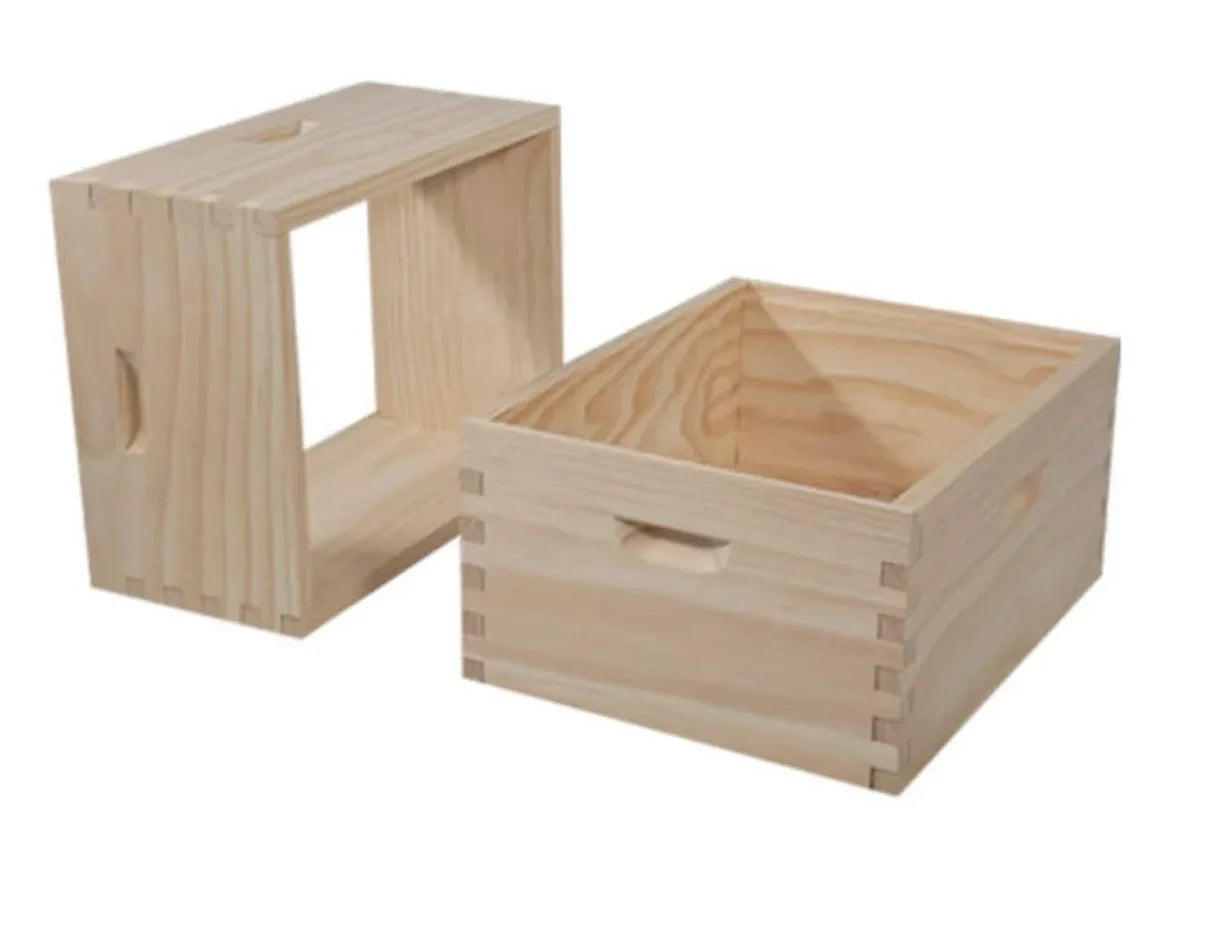 2 Pcs 10-Frame Langstroth Deep Beehive Box, Wooden Deep Hive Body for Backyard Beekeepers