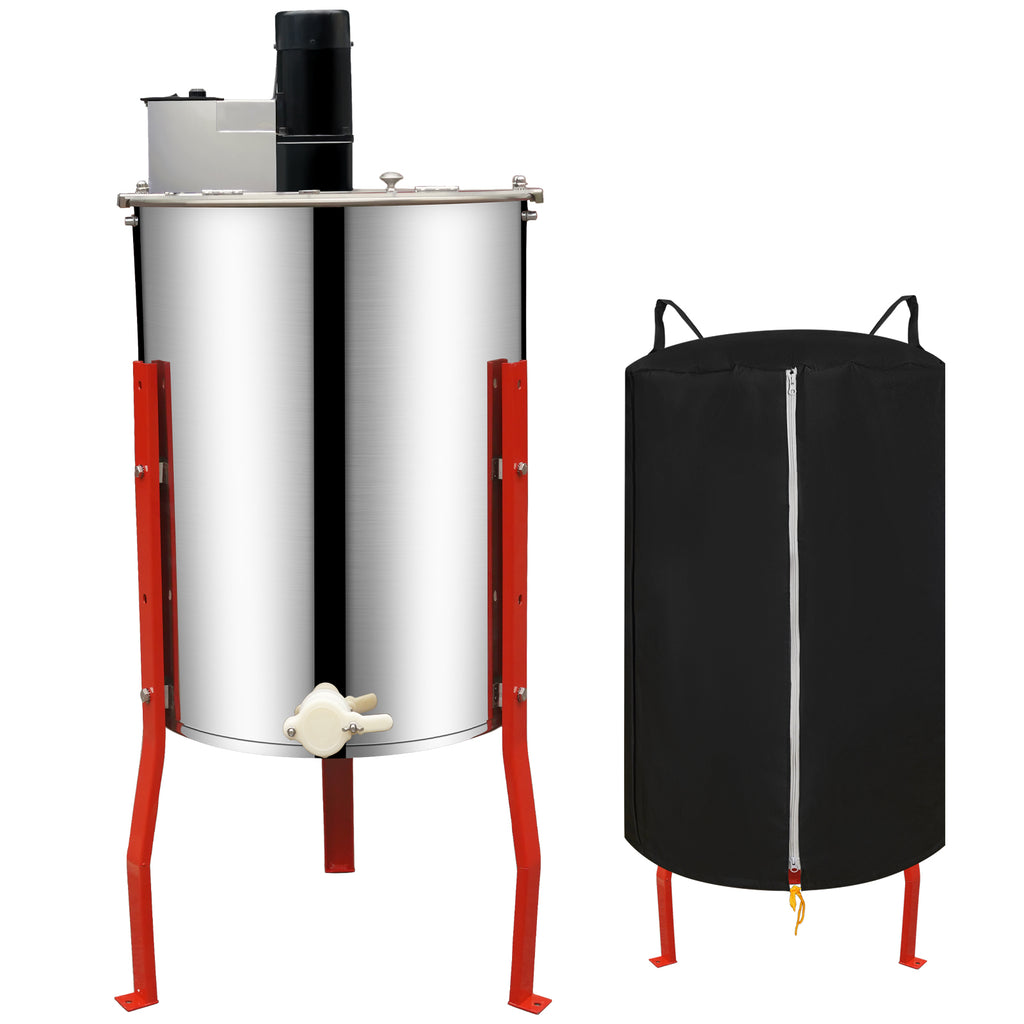 New Liked 4/12 Frames Electric Honey Extractor Equipment with Protective Cover, 2nd Gen Intelligent Control Device Designed for Business and Farms