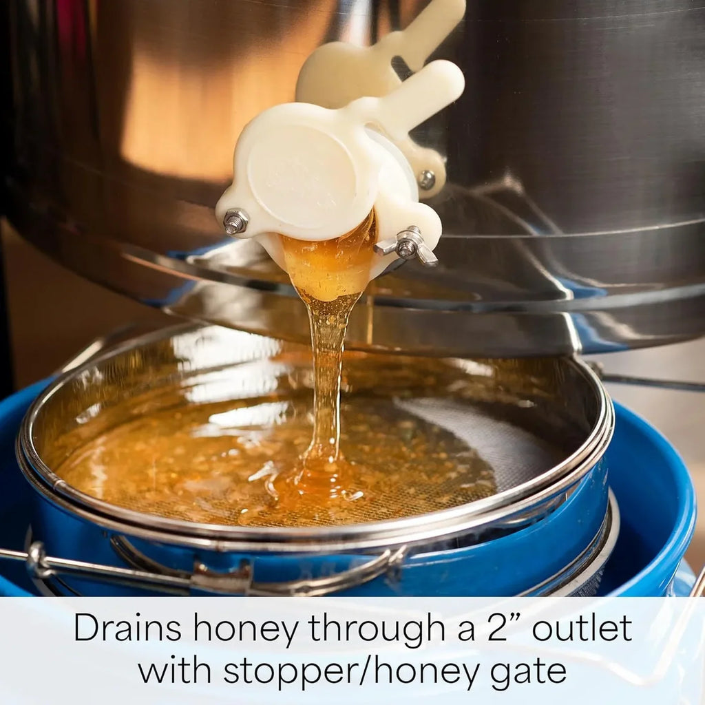 Manual 3-Frame Honey Extractor, Stainless Steel Honey Extractor for Backyard Beekeepers