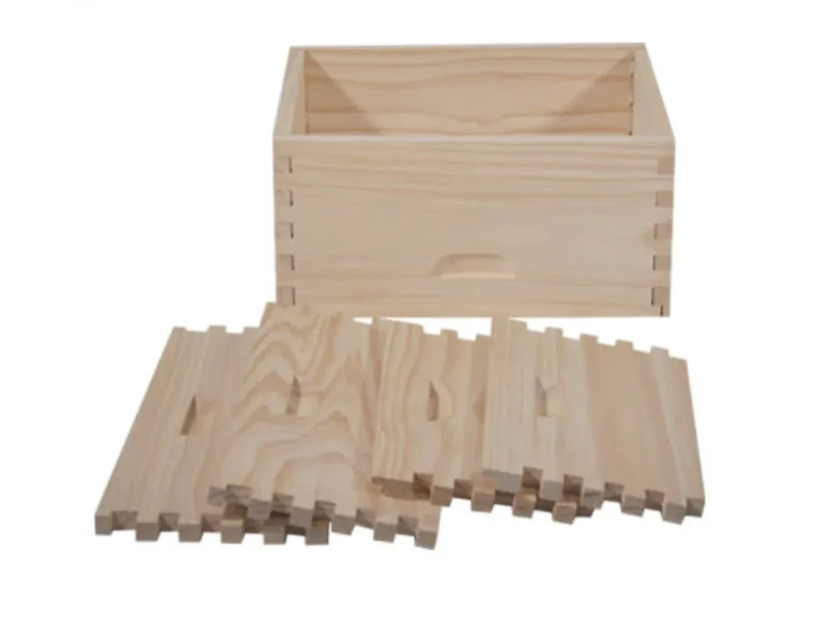 2 Pcs 10-Frame Langstroth Deep Beehive Box, Wooden Deep Hive Body for Backyard Beekeepers